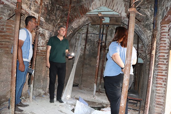 Tabduk Emre Külliyesinin Türk Hamamı Restore Ediliyor