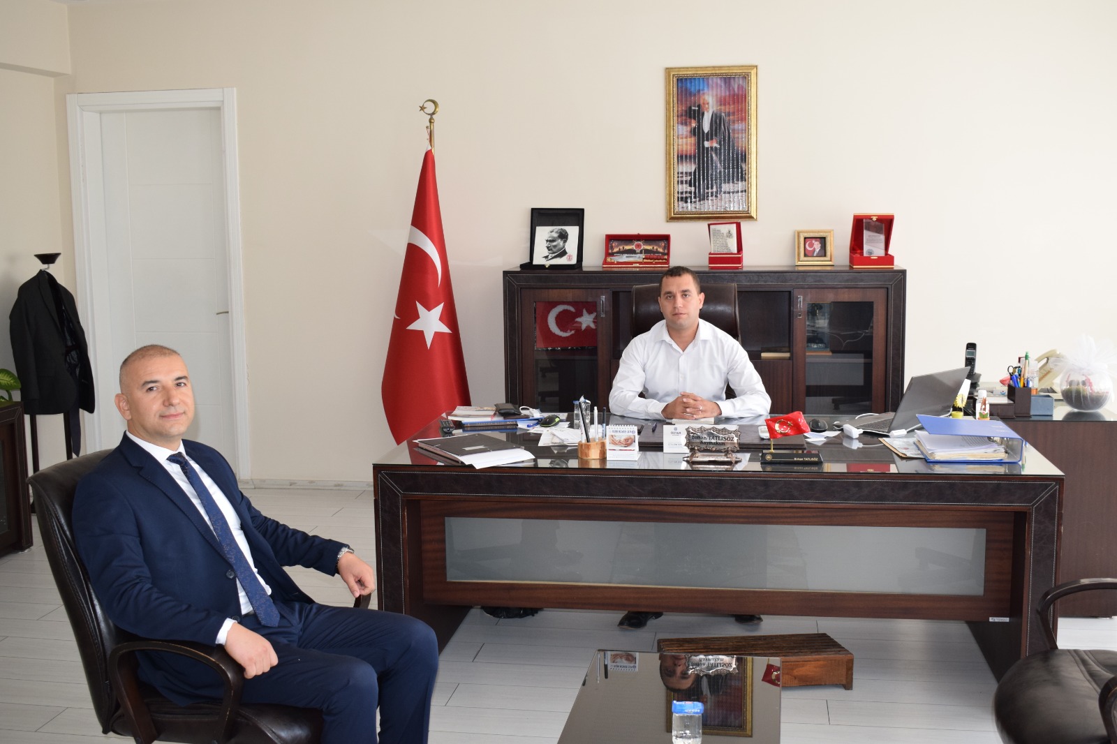 Çamlı Yeni Atanan Kaymakam Tatlısöz’e Hayırlı Olsun Ziyaretinde Bulundu