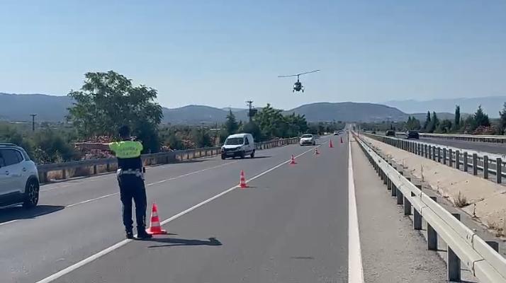 Cayrokopter ile Trafik Denetimi Yapıldı
