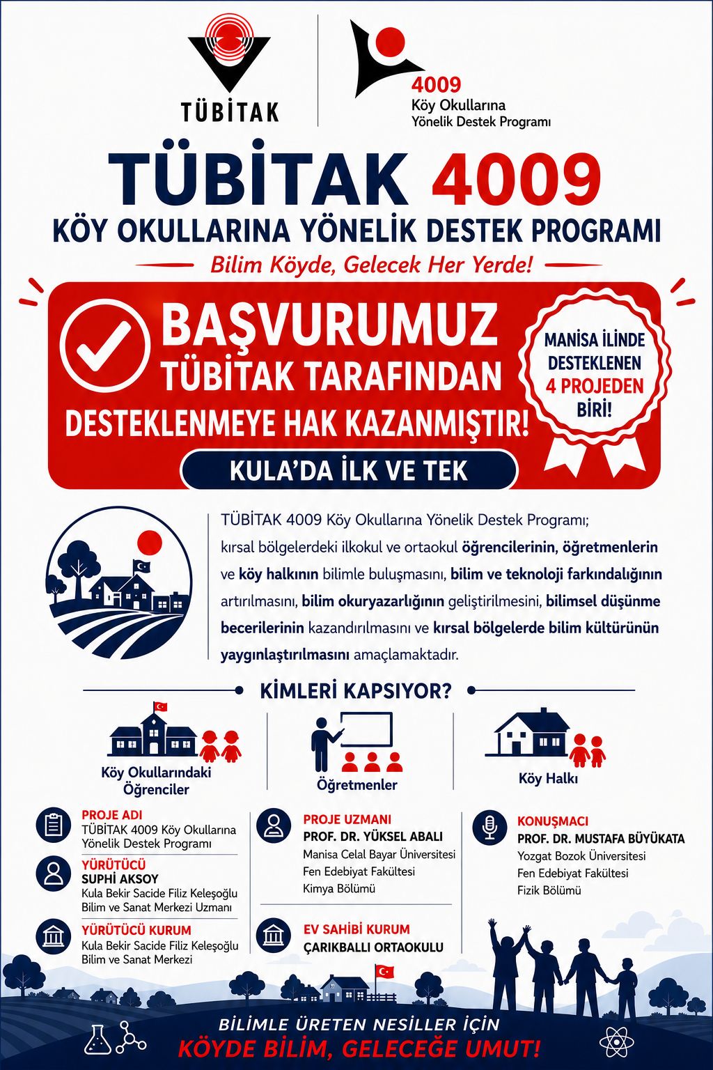 “TÜBİTAK 4009 KÖY OKULLARINA YÖNELİK DESTEK PROGRAMI”